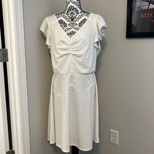Off white tie back summer dress